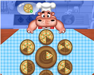 Hippo pizza chef ügyességi HTML5 játék
