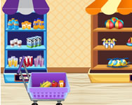 Kids go shopping supermarket ügyességi játék