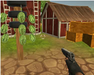 Shoot the watermelon ügyességi HTML5 játék