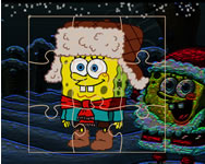 Spongebob winter puzzle ügyességi HTML5 játék