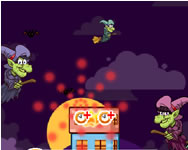 The builder halloween castle ügyességi HTML5 játék